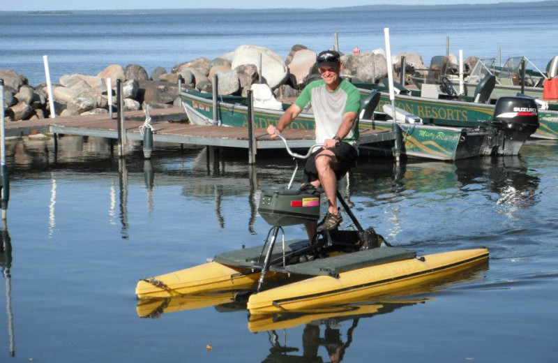 Water bike at Anderson's Northland Lodge.