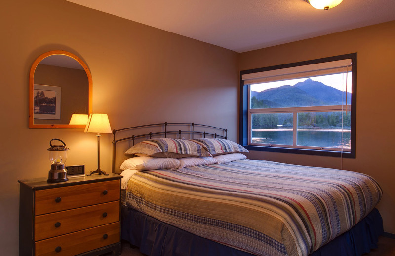Guest room at Nootka Wilderness Lodge.
