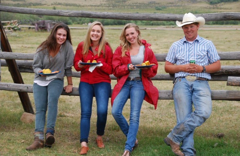 Dining at Paradise Guest Ranch.