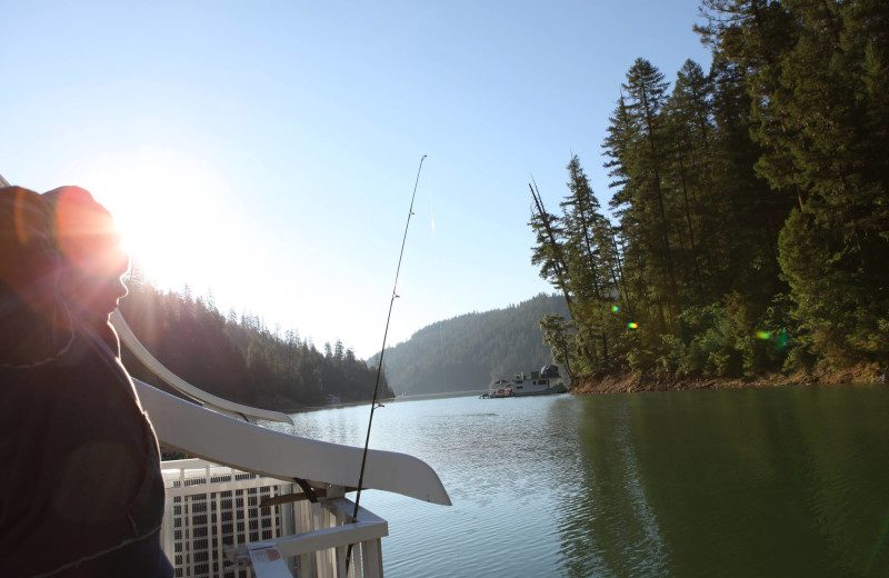 Fishing at Trinity Lake.