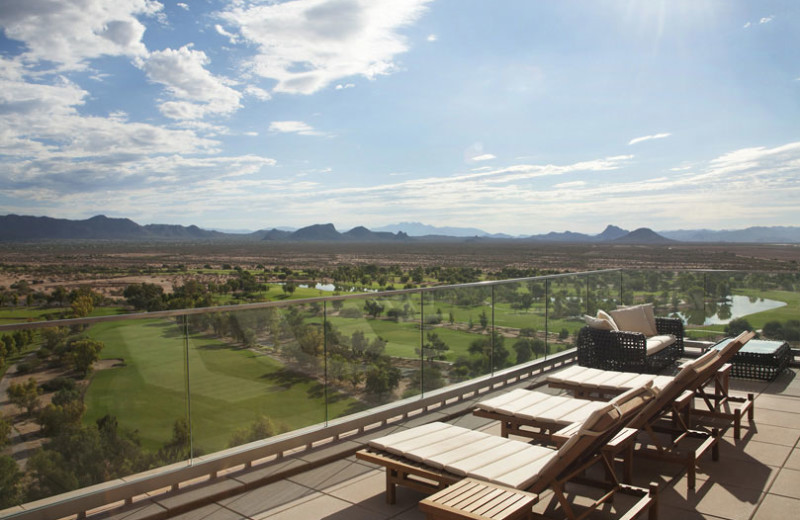 Sunning in the AZ heat at Talking Stick Resort