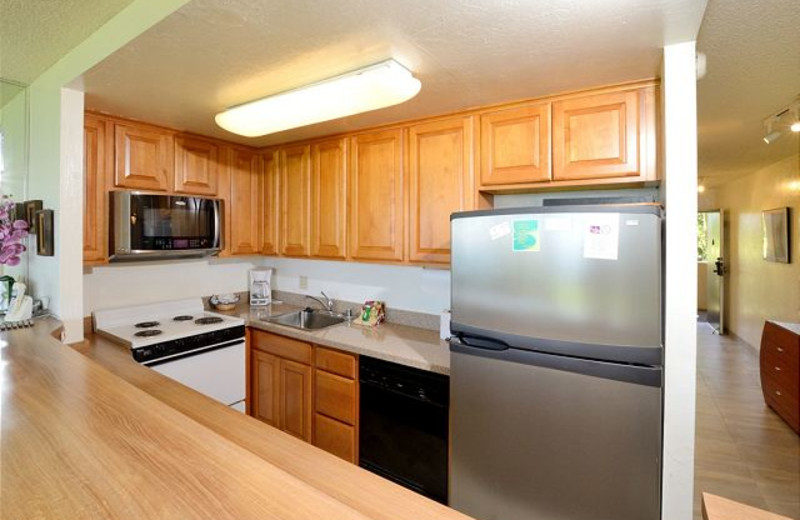 Vacation rental kitchen at Maui Vacation Rentals.