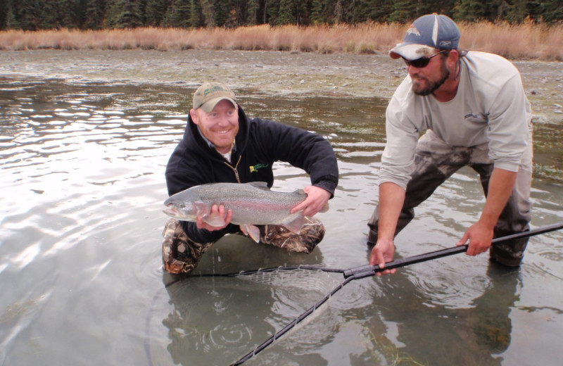 Fishing at Kenai River Drifter's Lodge.