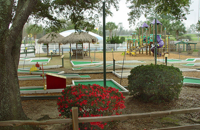 Mini golf at Gulf Pines RV Park.