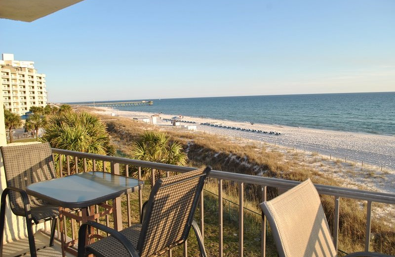 Rental balcony at Moonspinner Condominium.