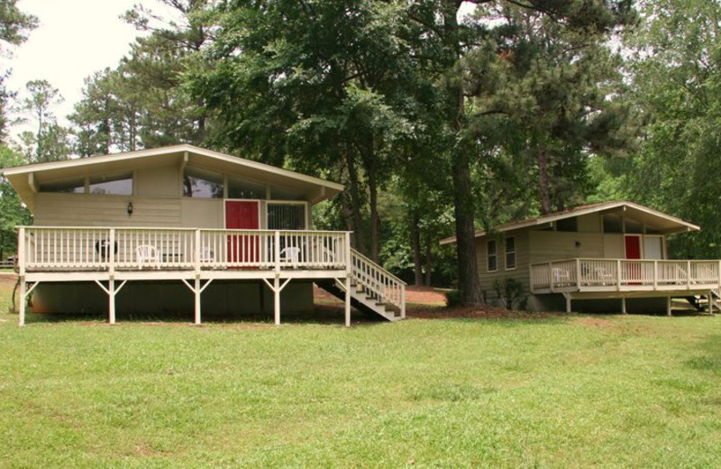 Cabin exterior at Highland Marina Resort.