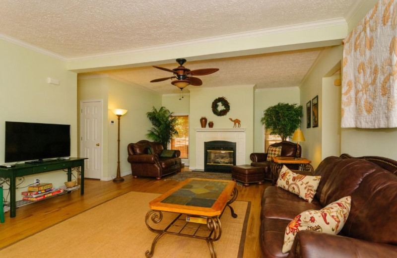 Rental living room at Asheville Connections.