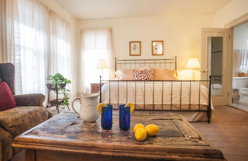 Guest room at Camellia Inn.