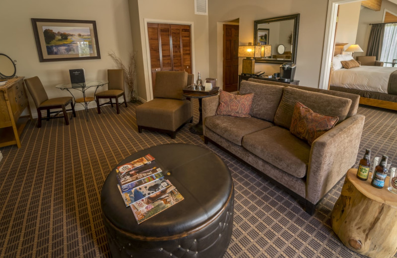 Guest room at Pine Ridge Inn.