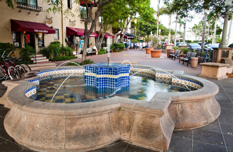 Fountain at El Cordova Hotel.