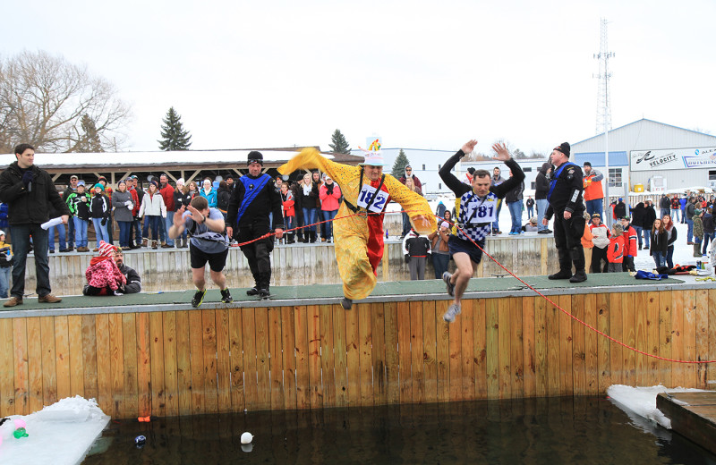 Polar bear plunge event at Bonnie Castle Resort.