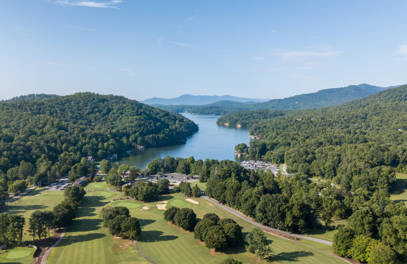 Exterior view of Rumbling Bald on Lake Lure.