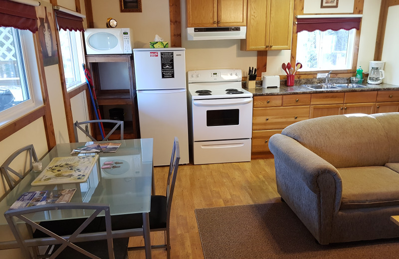 Cabin interior at Expanse Cottages.