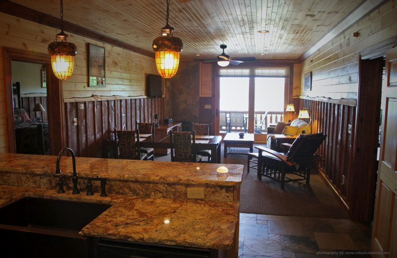 Guest room at The Lodges at Cresthaven on Lake George.