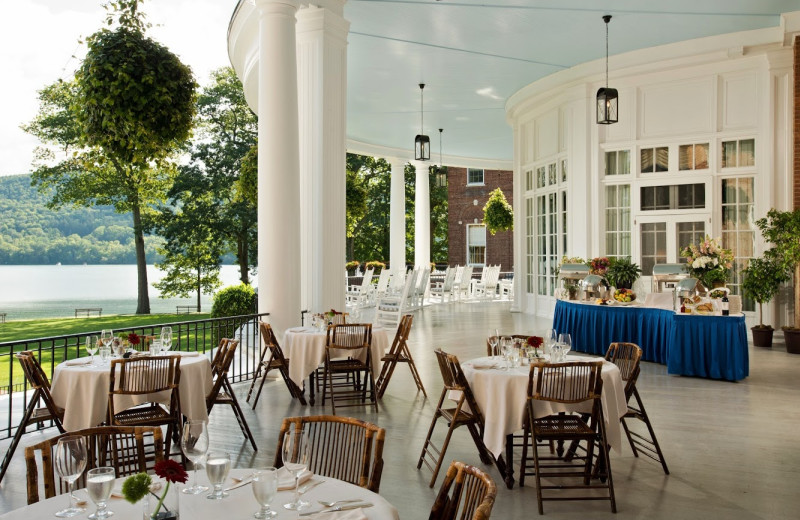 Patio dining at The Otesaga Resort Hotel.