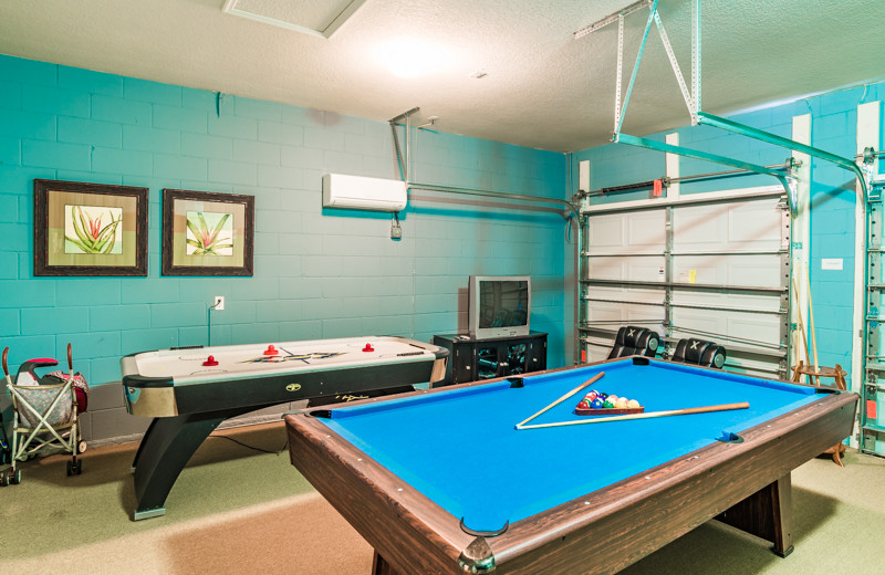 Rental game room at Florida Paradise Villas.