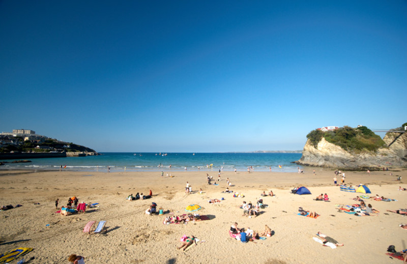 The beach at Sunnyside Hotel Newquay.