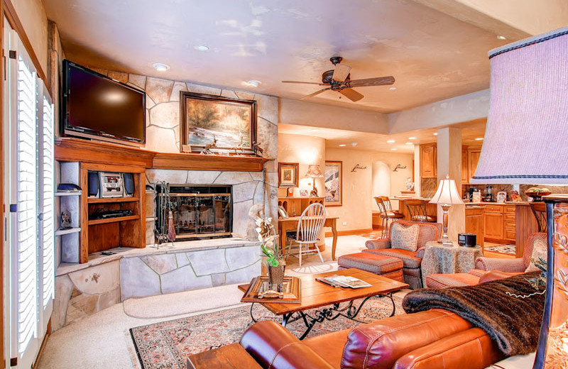 Rental living room at The Charter at Beaver Creek.