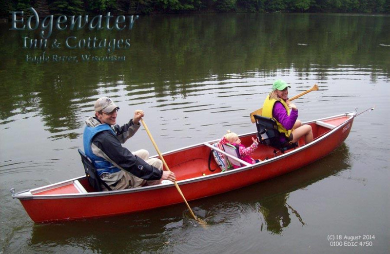 Canoeing at Edgewater Inn & Cottages.