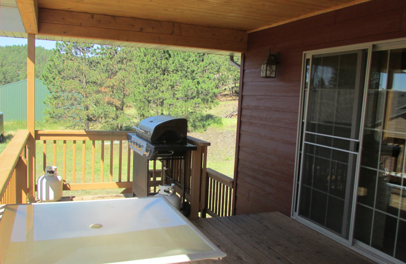 Rental deck at Heart of the Hills Vacation Homes.