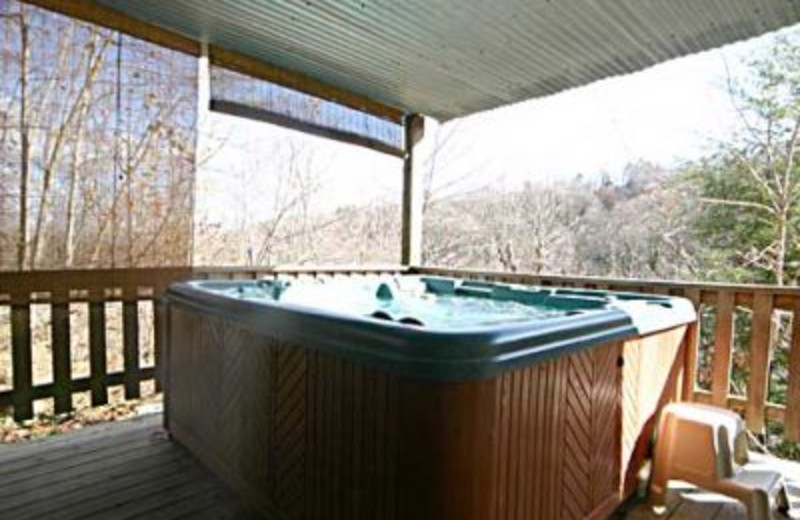 Hot Tub at Baskins Creek Cabin Rentals 