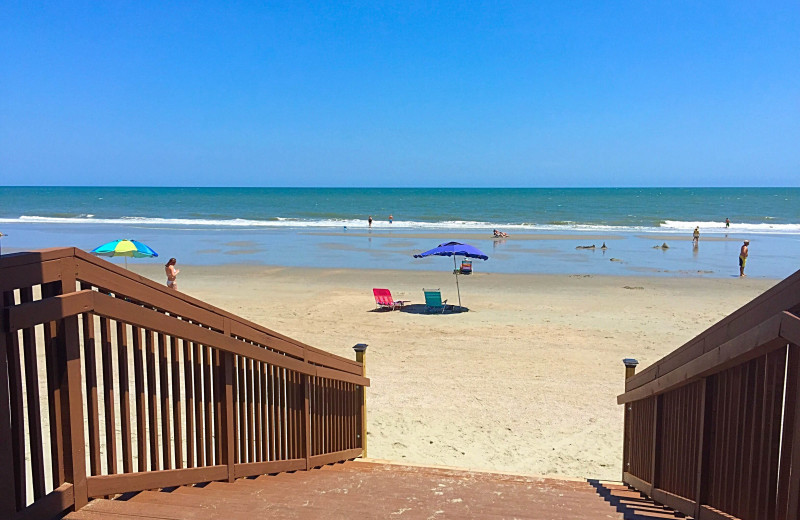 Walk way to beach at Water's Edge Resort.