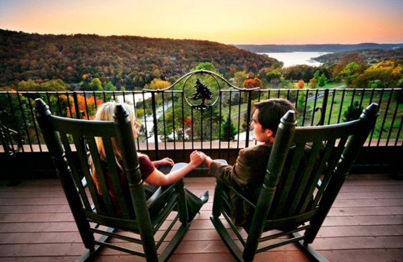 Relaxing on deck at Big Cedar Lodge.