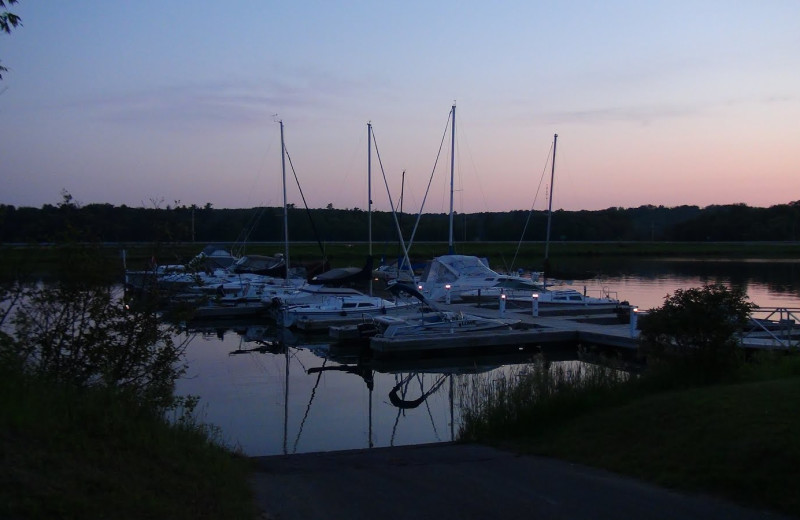 View of lake at BlueWater Lodge.