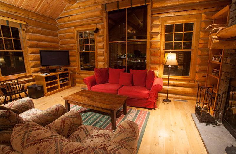 Rental living room at Rendezvous Mountain Rentals & Management.