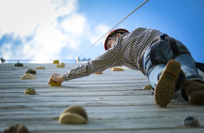 Wall climbing at Wonder Valley Ranch Resort.