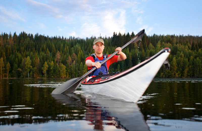 Kayaking at Grand Superior Lodge on Lake Superior.