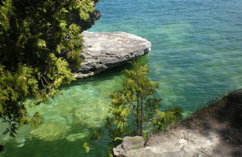The lake at Glidden Lodge Beach Resort.