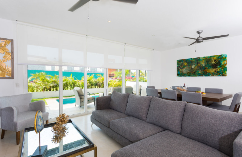 Rental living room at La Isla VR - Riviera Nayarit.