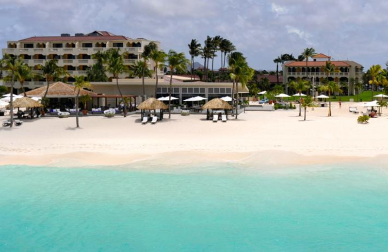 Exterior view of Bucuti Beach Resort Aruba.