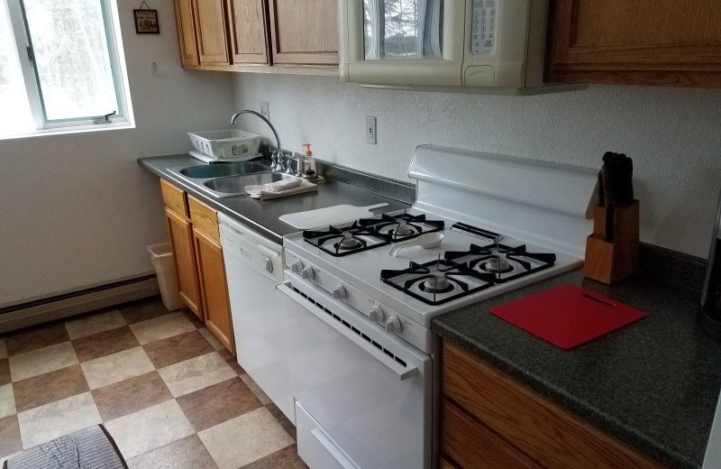 Dorm kitchen at Northwoods Lodge.