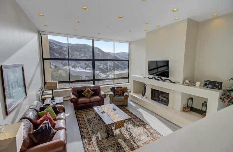 Rental living room at Canyon Services Vacation Rentals.