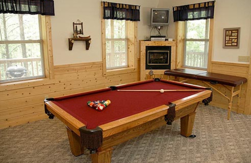 Vacation Rental Game Room at Volunteer Cabin Rentals