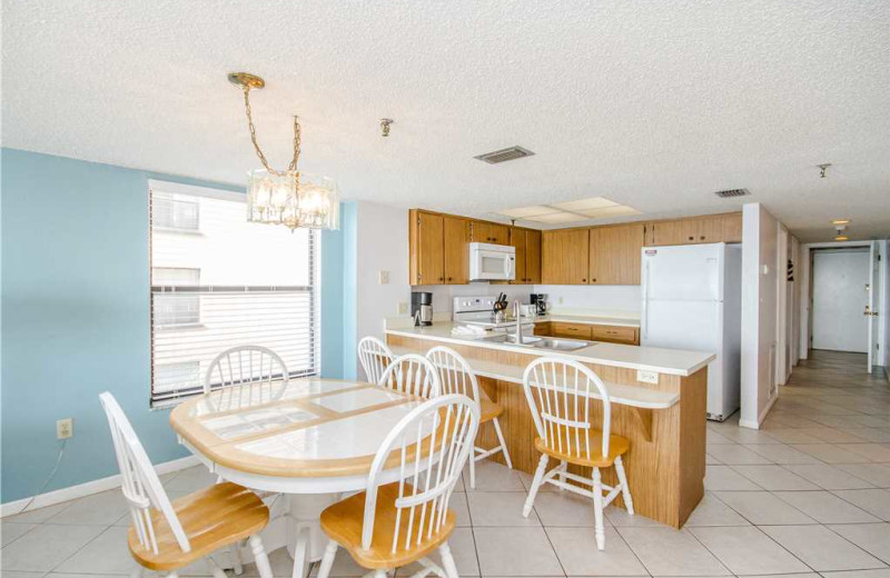 Rental kitchen at SunHost Resorts.