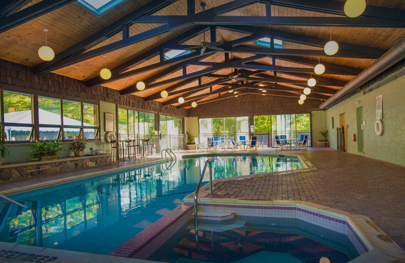 Indoor pool at Dunham's Bay Resort.