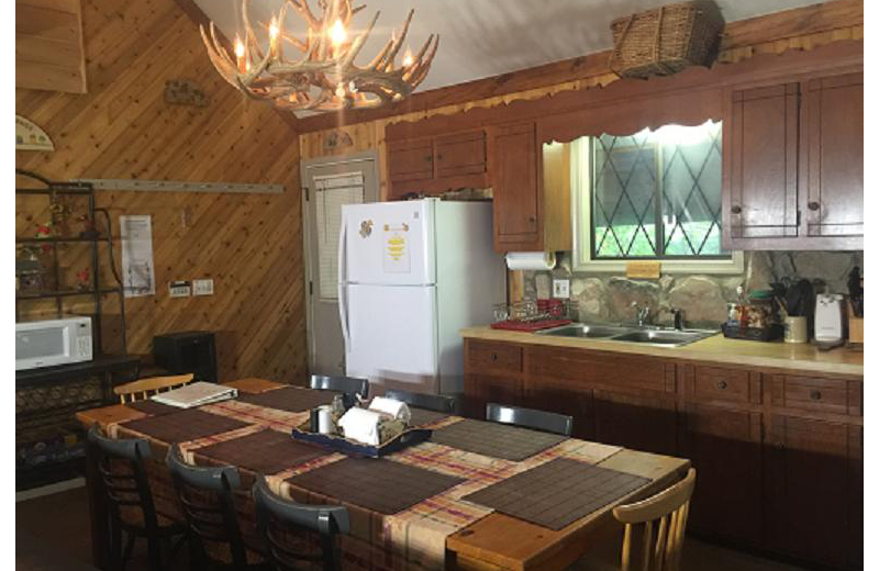 Cabin kitchen at Cabins-4-Rent.