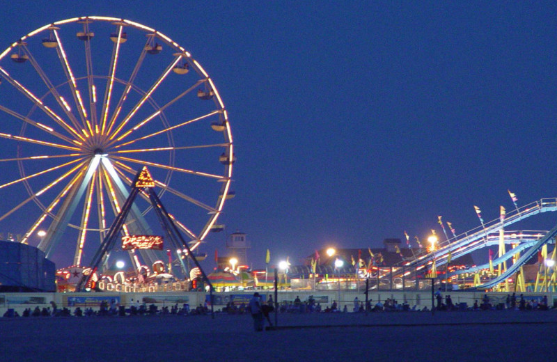 Beach at Quality Inn Boardwalk Ocean City.