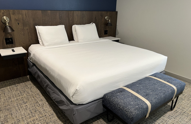 Guest bedroom at Lighthouse Oceanfront Resort.