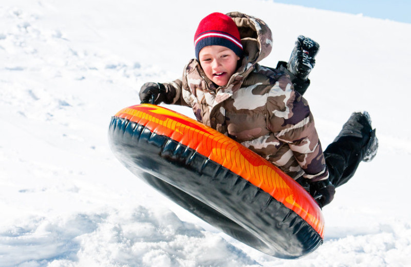 Snow tubbing at Split Rock Resort & Golf Club.