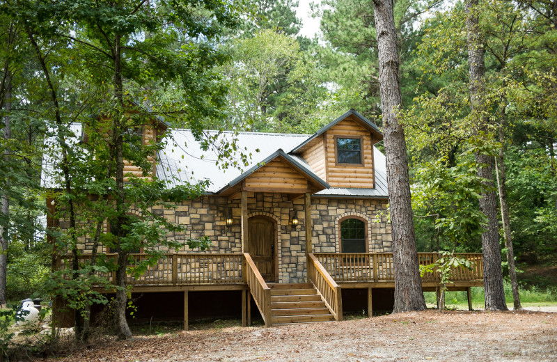 Cabin exterior at Kiamichi Country Cabins.