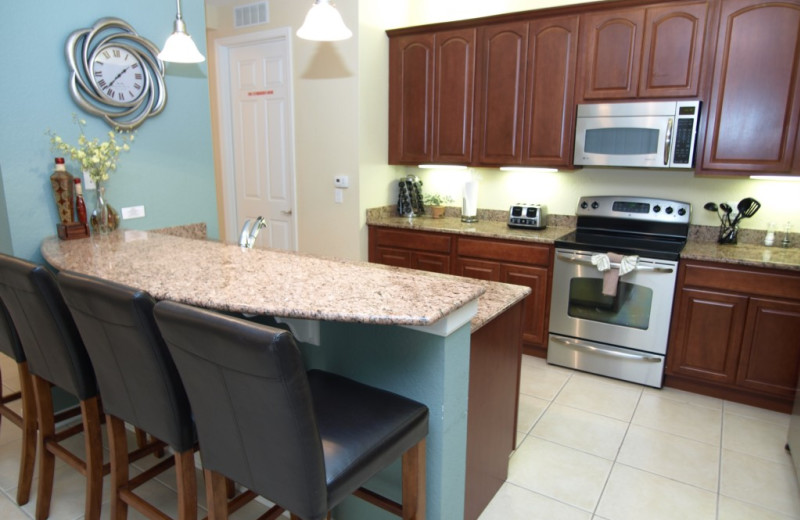 Vacation rental kitchen at Casiola Vacation Homes.