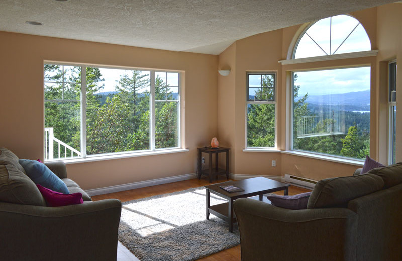 Rental living room at Island Vacation Homes.