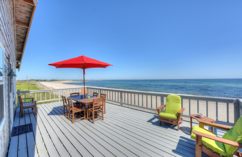 Rental deck at Beach Realty.