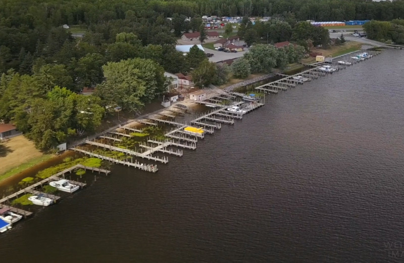 Aerial view of Adrian's Resort.