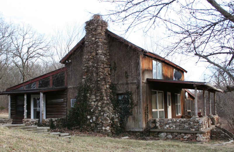 Cabin exterior at Lost Creek Ranch.