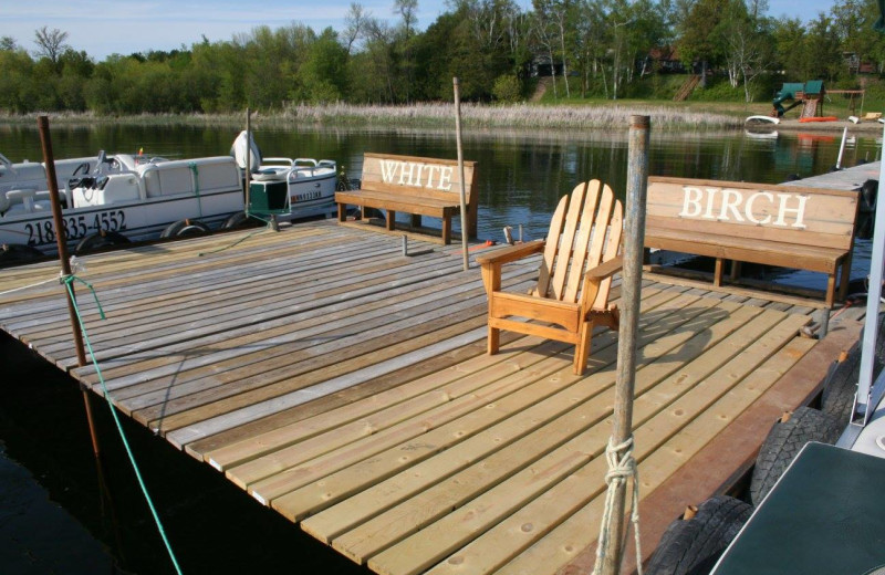 Dock at White Birch Resort.